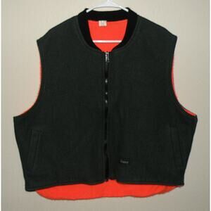 Codet Men’s 3XL Wool Blend Fleece Lined Vest Green Orange Reversible Canada